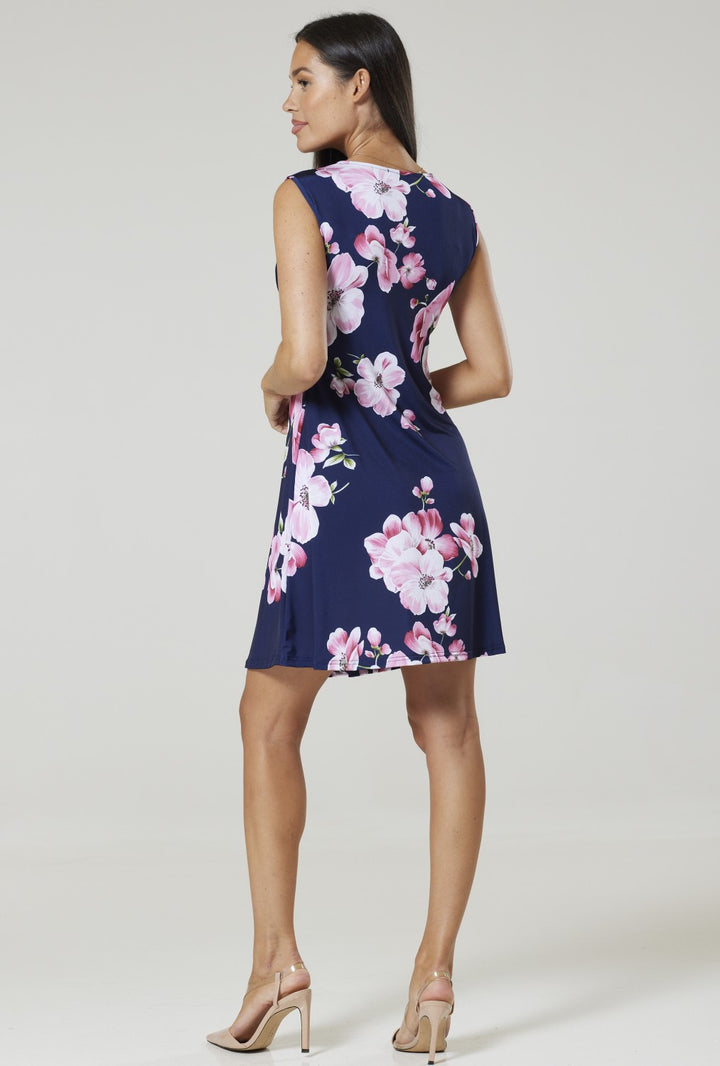 Maternity & Nursing Flower Print Wrap Dress